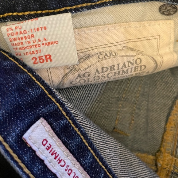 A.G. Sz:25 Distressed Skinny Straight Blue Jeans - Picture 6 of 7